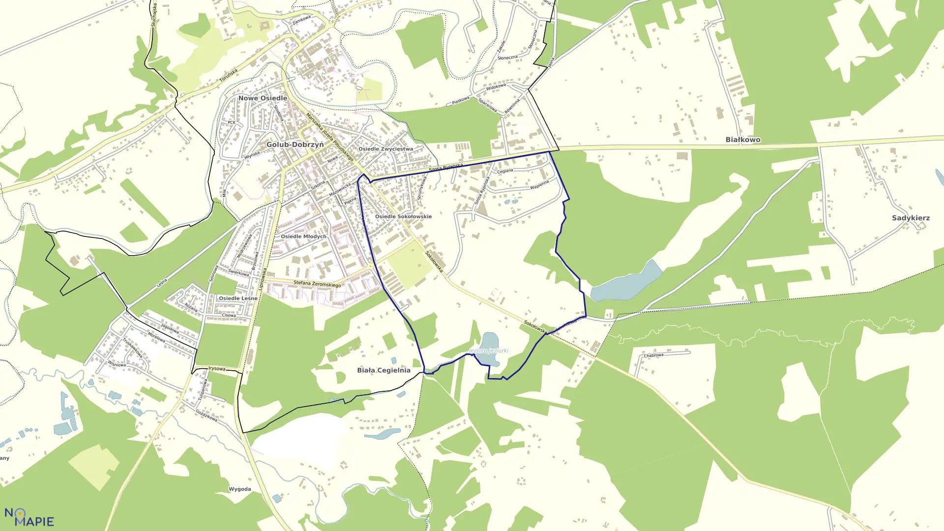 Mapa obrębu Obręb8 w mieście Golub-Dobrzyń